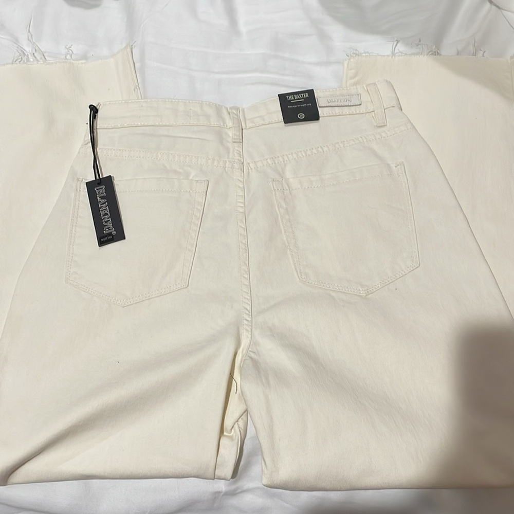 NWT Blank NYC The Baxter ribcage straight leg cream jeans in size 28 - Picture 9 of 10
